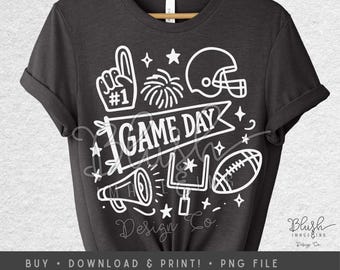 Football PNG Game Day Football png Hand Drawn Doodle Design Coquette Transparent Background Digital Download POD Football design DTF png tee