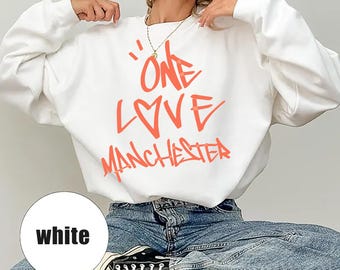 Vintage AG One Love Manchester-sweater met ronde hals