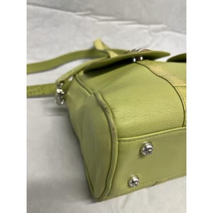 Brighton Green Chatreuse Croc Embossed Leather Handle Shoulder Purse image 11