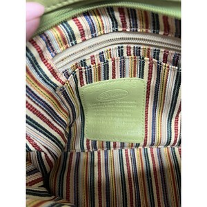 Brighton Green Chatreuse Croc Embossed Leather Handle Shoulder Purse image 13