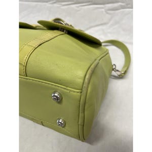 Brighton Green Chatreuse Croc Embossed Leather Handle Shoulder Purse image 12