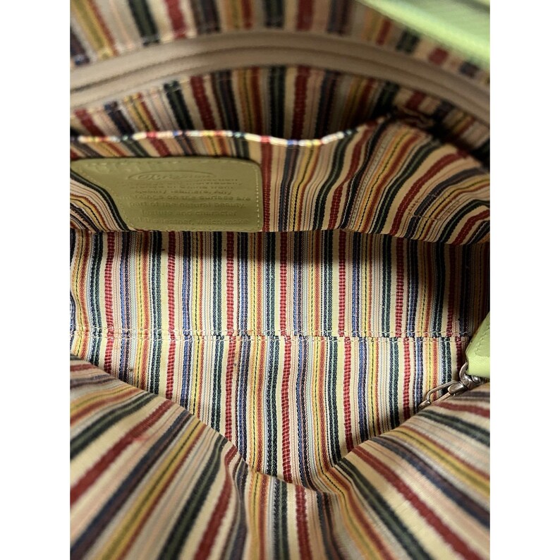 Brighton Green Chatreuse Croc Embossed Leather Handle Shoulder Purse image 14