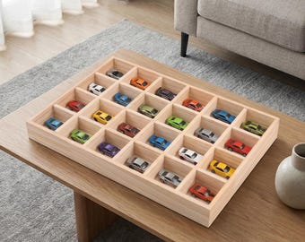 Wooden Organizer Tray | Divided Compartment Display for Jewelry, Watches, Collectibles