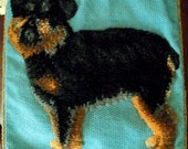 SALE Yorkshire Terrier Brussels Griffon Dog Needlepoint Pillow PRICE REDUCED