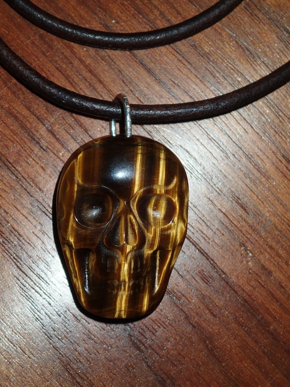 Tigers Eye Skull Pendant Tigers Eye Skull Pendant