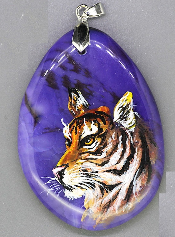 Tiger Pendant Hand Painted