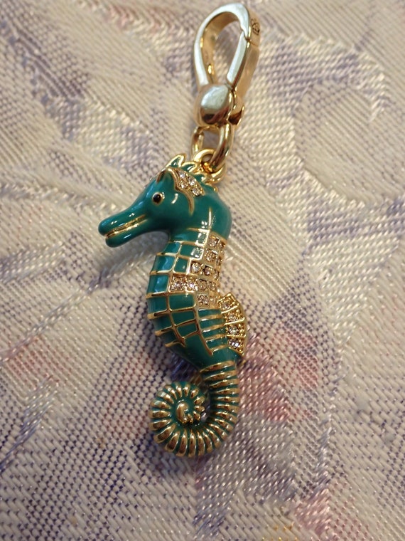 Enamel Seahorse Pendant Charm 3D Rare