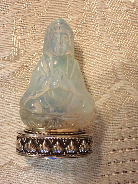 Guanyin Quanyin Buddha Figure Pendant in Sterling - image 7