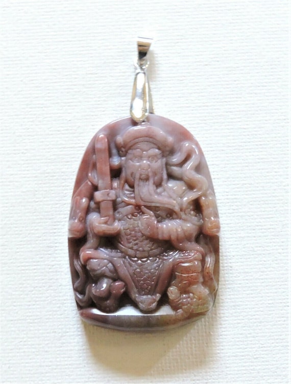 Carved Agate Pendant - image 1