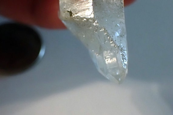 Natural Point Clear Quartz Crystal Pendant with t… - image 8