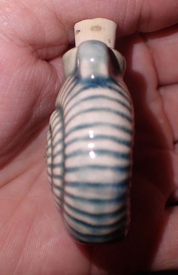 Ceramic Ammonite Bottle pendant glazed - image 3