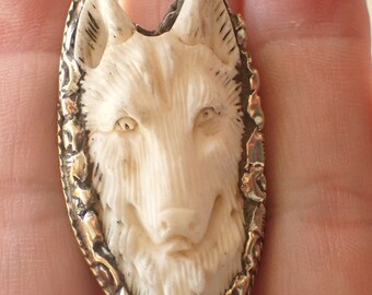 Wolf Coyote Dog Head adjustable Ring in tibetan silver