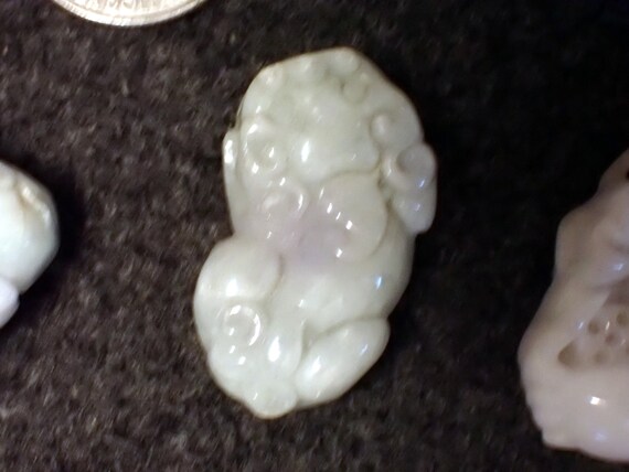 Jade Carved Pixie Pendant - image 3