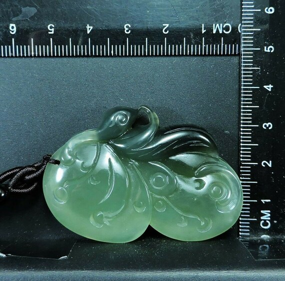 Butterfly Natural A Jadeite Pendant with Jade Nec… - image 7