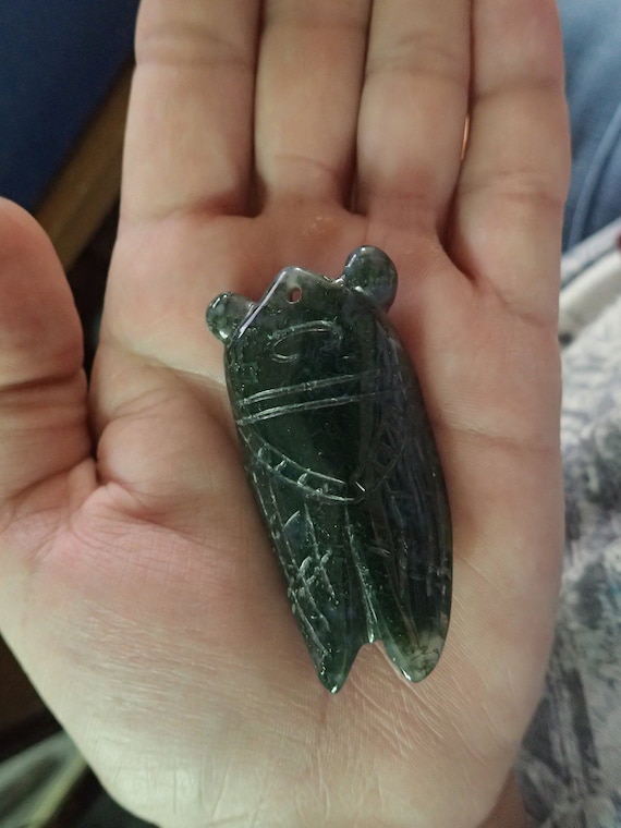 jasper Cicada  Pendant