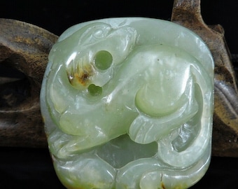Tiger Certified Natural A Jadeite Pendant with Jade Necklace