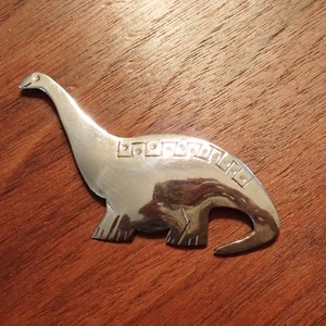 Sterling Silver Dinosaur Pin / Brooch Vintage Brachiosaurus - Etsy