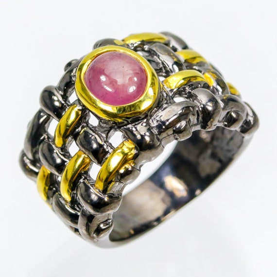 Natural Ruby Sterling Silver Ring Sz 6.5 - image 1