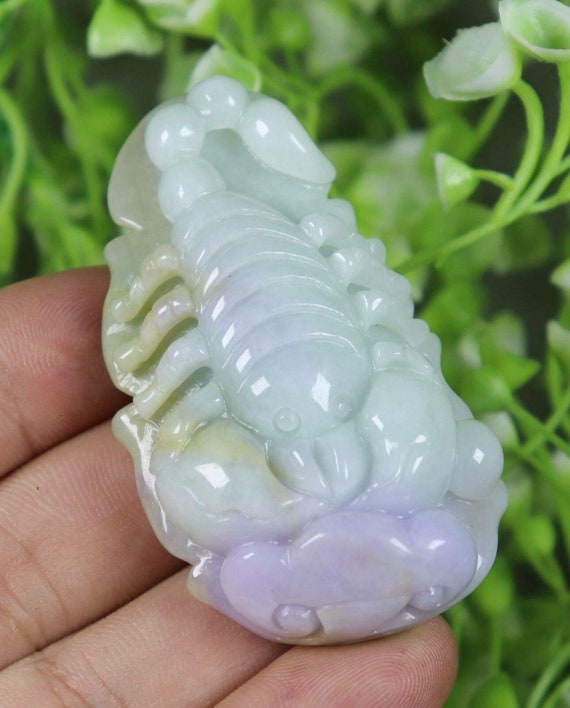 Certified A Jade Scorpion Pendant - image 1