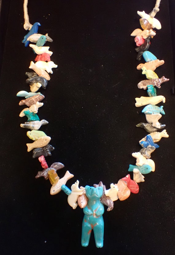 Native american necklace with best sale animals