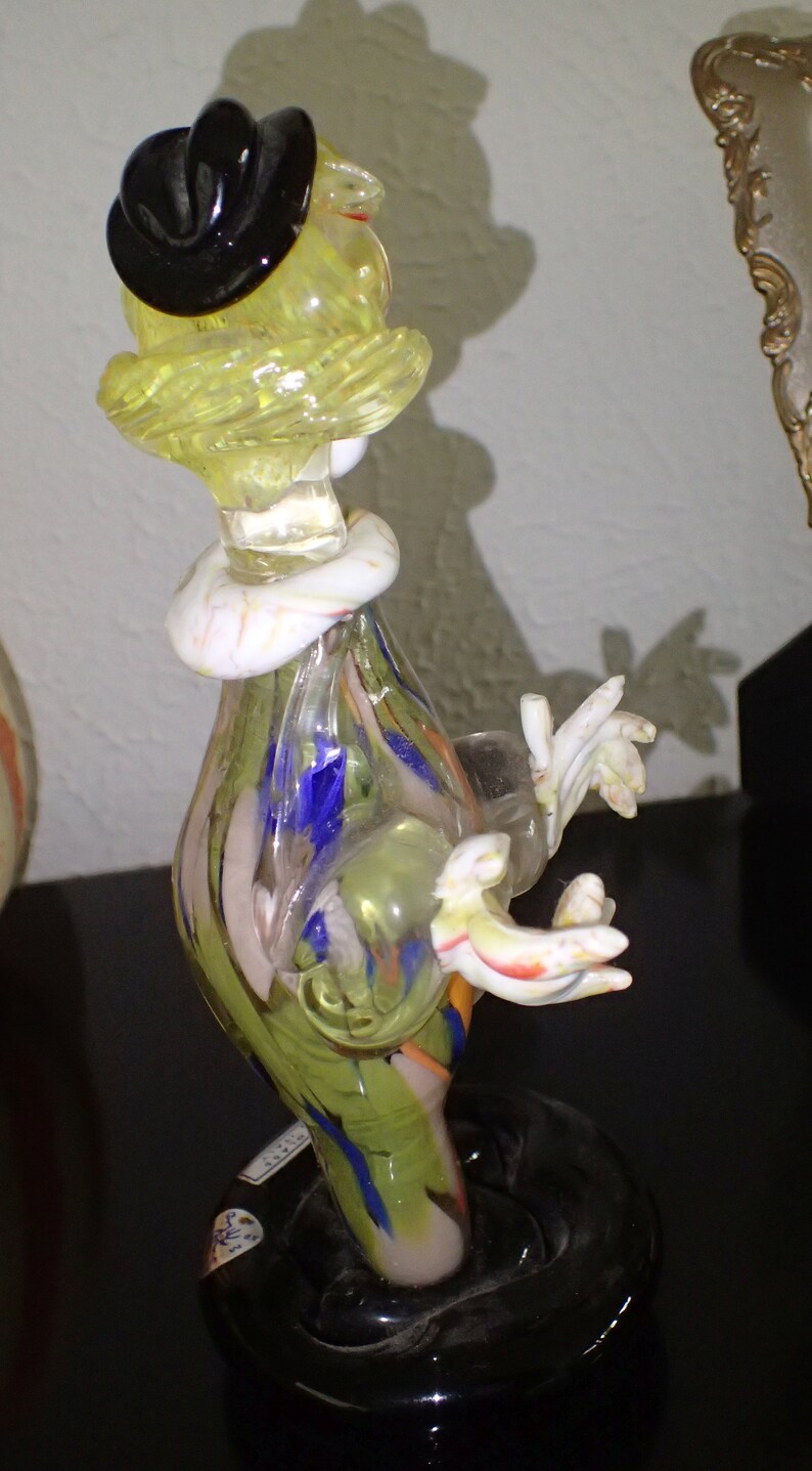 Vintage Murano Hand Blown Glass Clown Figurine Etsy