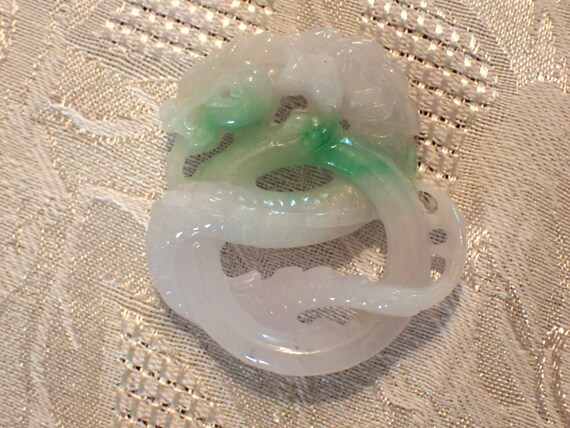 Dragon Hand-carved Jade Pendant - image 4