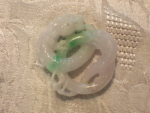 Dragon Hand-carved Jade Pendant - image 5