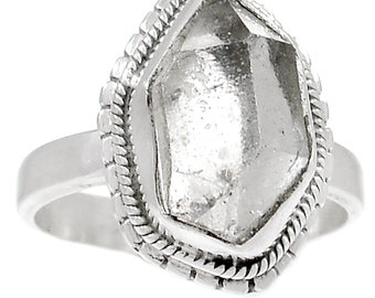 Herkimer Diamond Ring in Sterling sz 9