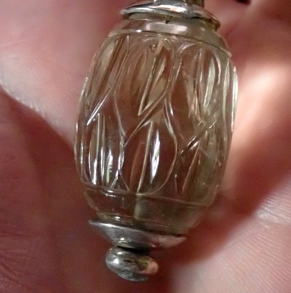 Carved crystal pendant in Sterling - image 2