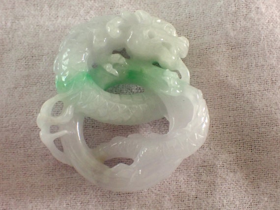 Dragon Hand-carved Jade Pendant - image 2