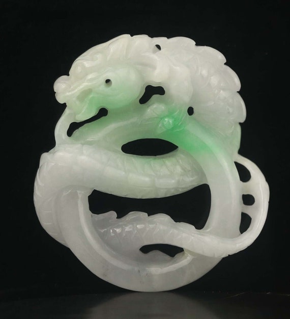 Dragon Hand-carved Jade Pendant - image 6