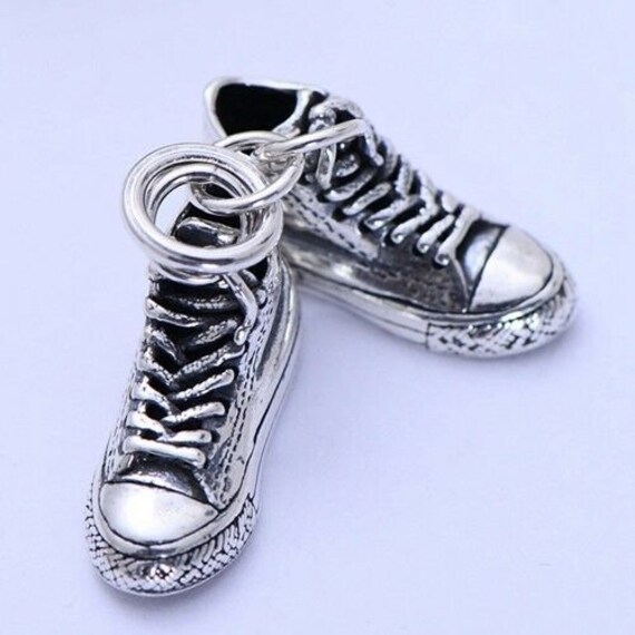 Two Basketball Canvas Shoes in Sterling Pendant - image 2