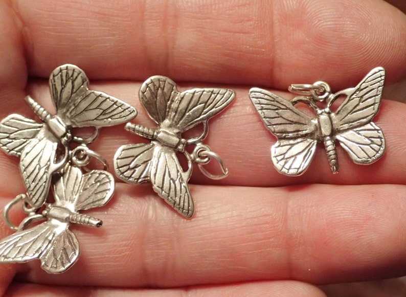3689 /1 24Kt Gold Plated Sterling Silver 15mm Butterfly Charm 1pc 3689 /1 24Kt Gold Plated Sterling Silver 15mm Butterfly Charm 1pc