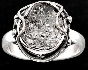 Herkimer Diamond Sterling Silver Ring  sz.7.5