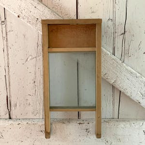 Washboard Small Size National Washboard Co Vintage wood and glass primitive
