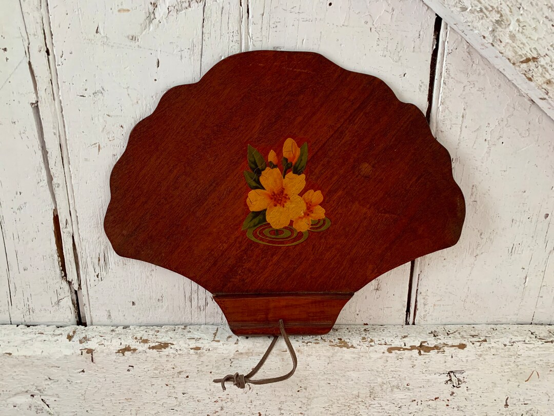 Antique Wooden Fan Hand Held Ladies Fan Hand Made Etsy