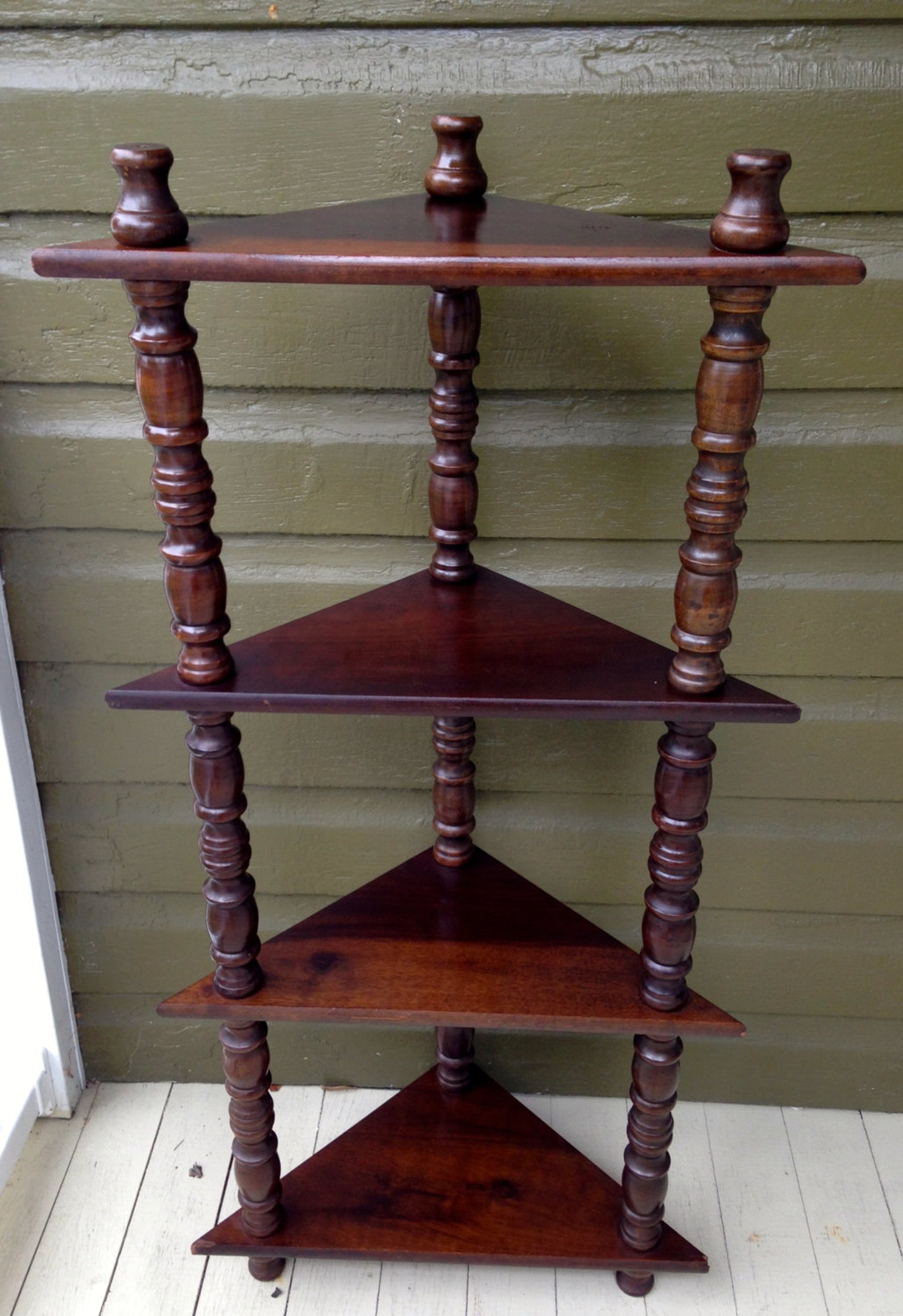 Vintage Corner Shelf Stand etagere Four Tiers Knic Knac Etsy