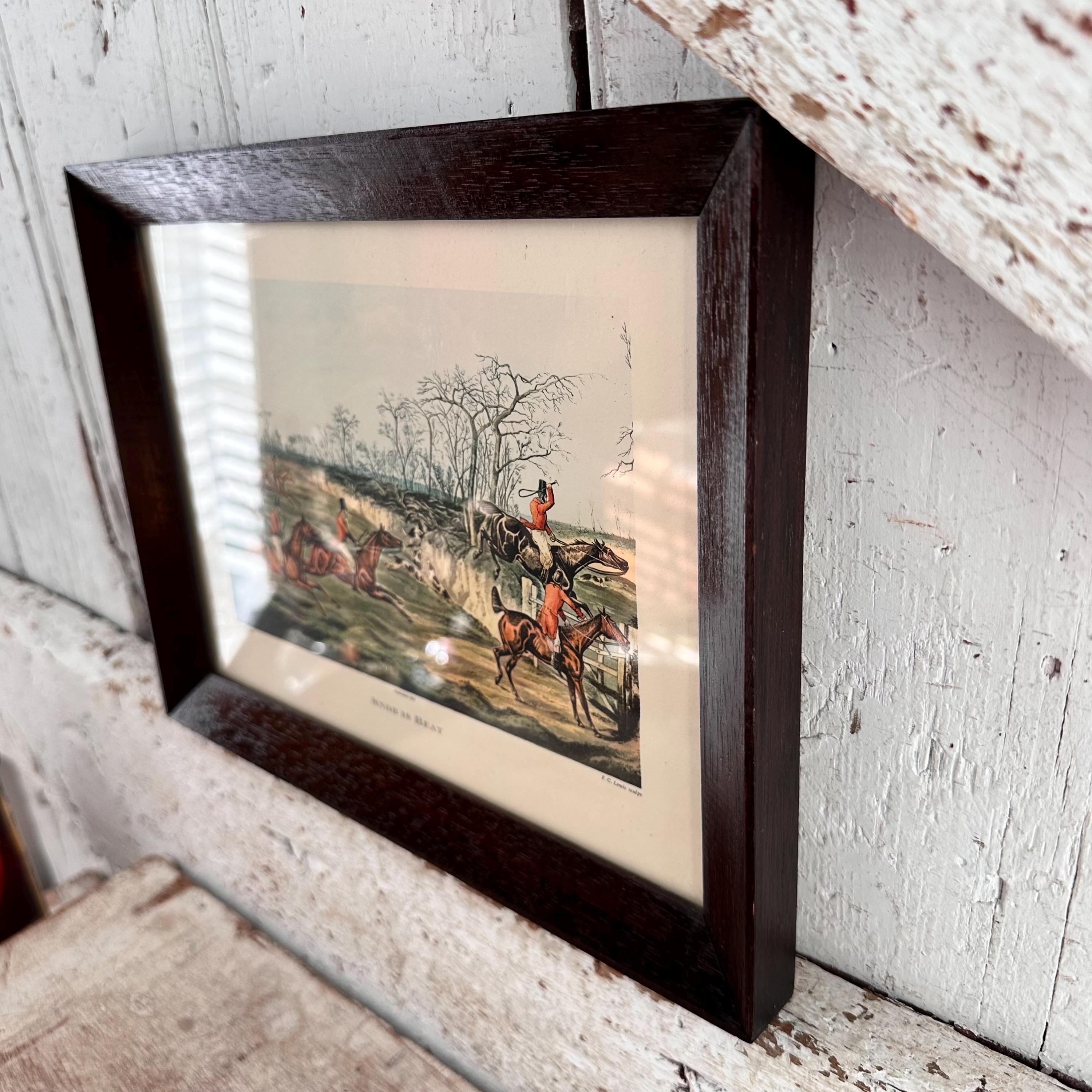 Antique Fox Hunt Lithograph Print, Framed H Alken Art - Etsy