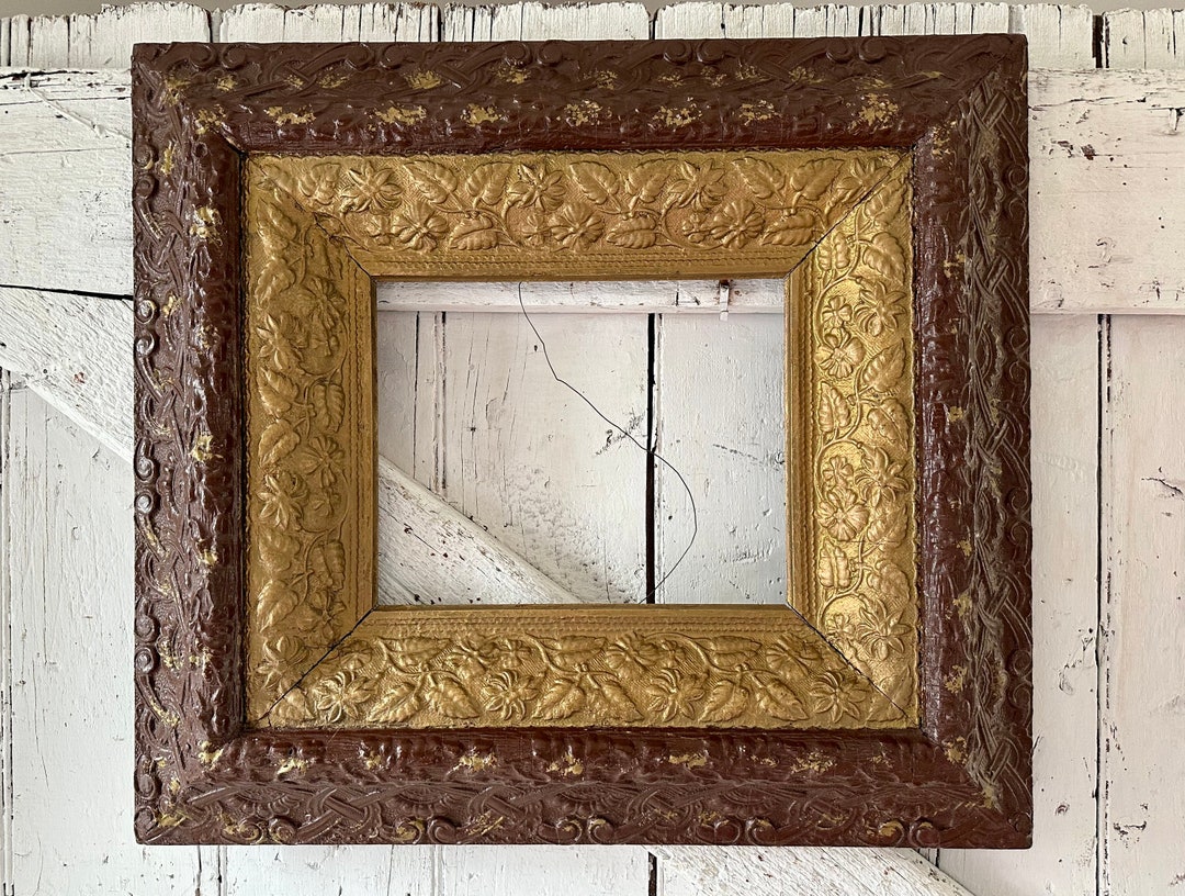 Antique Frame Ornate Wood Gesso Frame 8 X 10 Inches Etsy