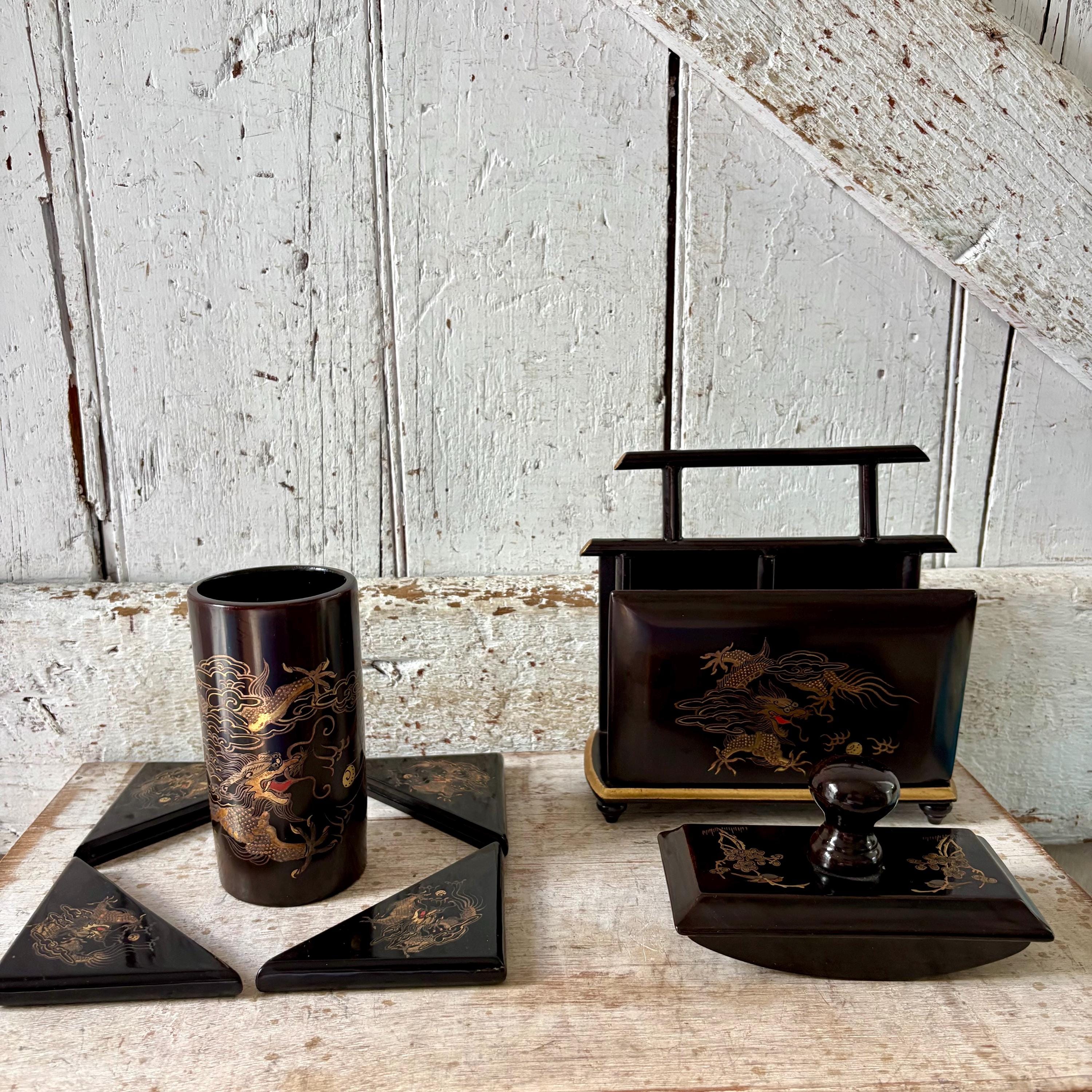 Lacquerware Desk Set - Etsy