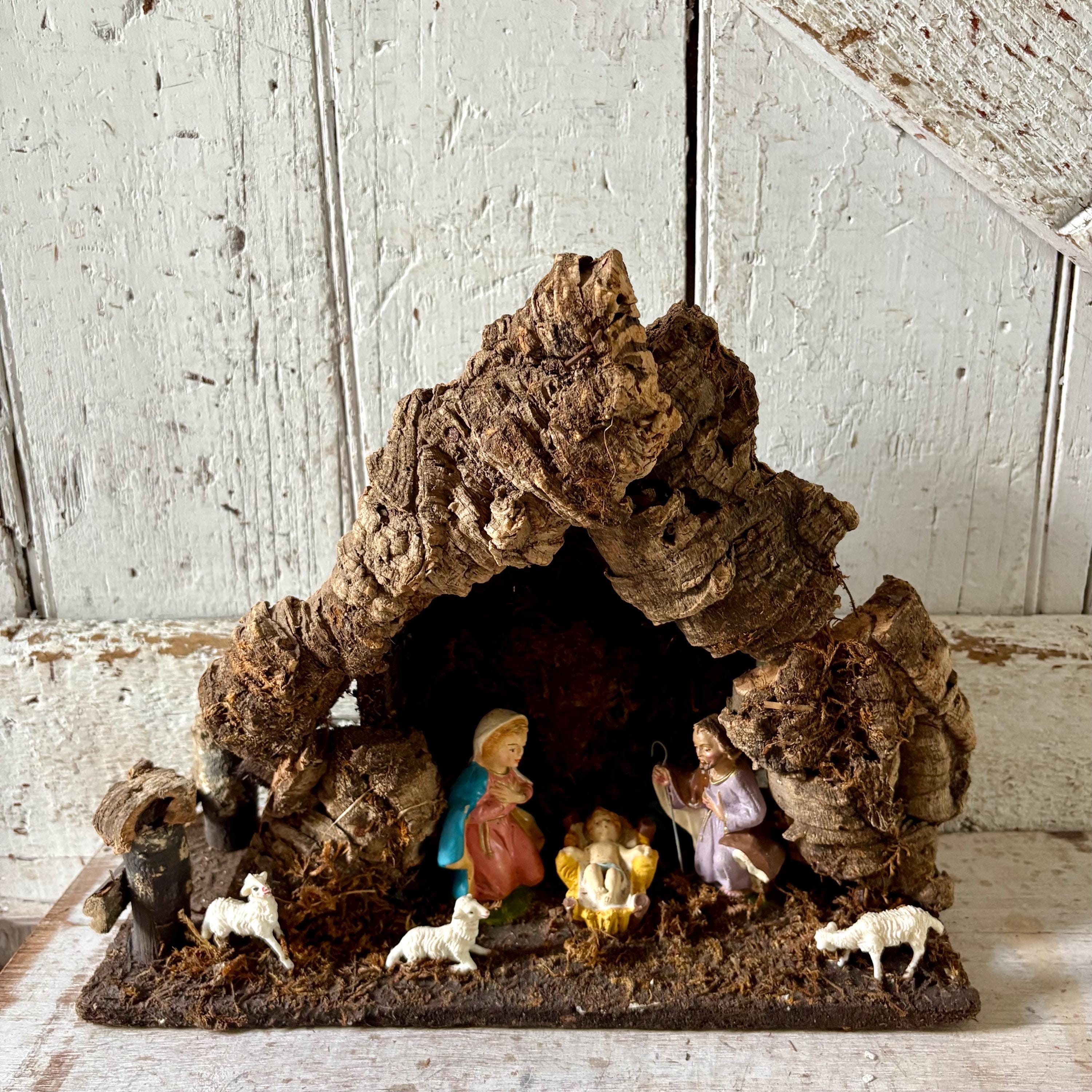 キリスト降誕の馬小屋、マリア・ジョセフ、幼子イエス、ヴィンテージの