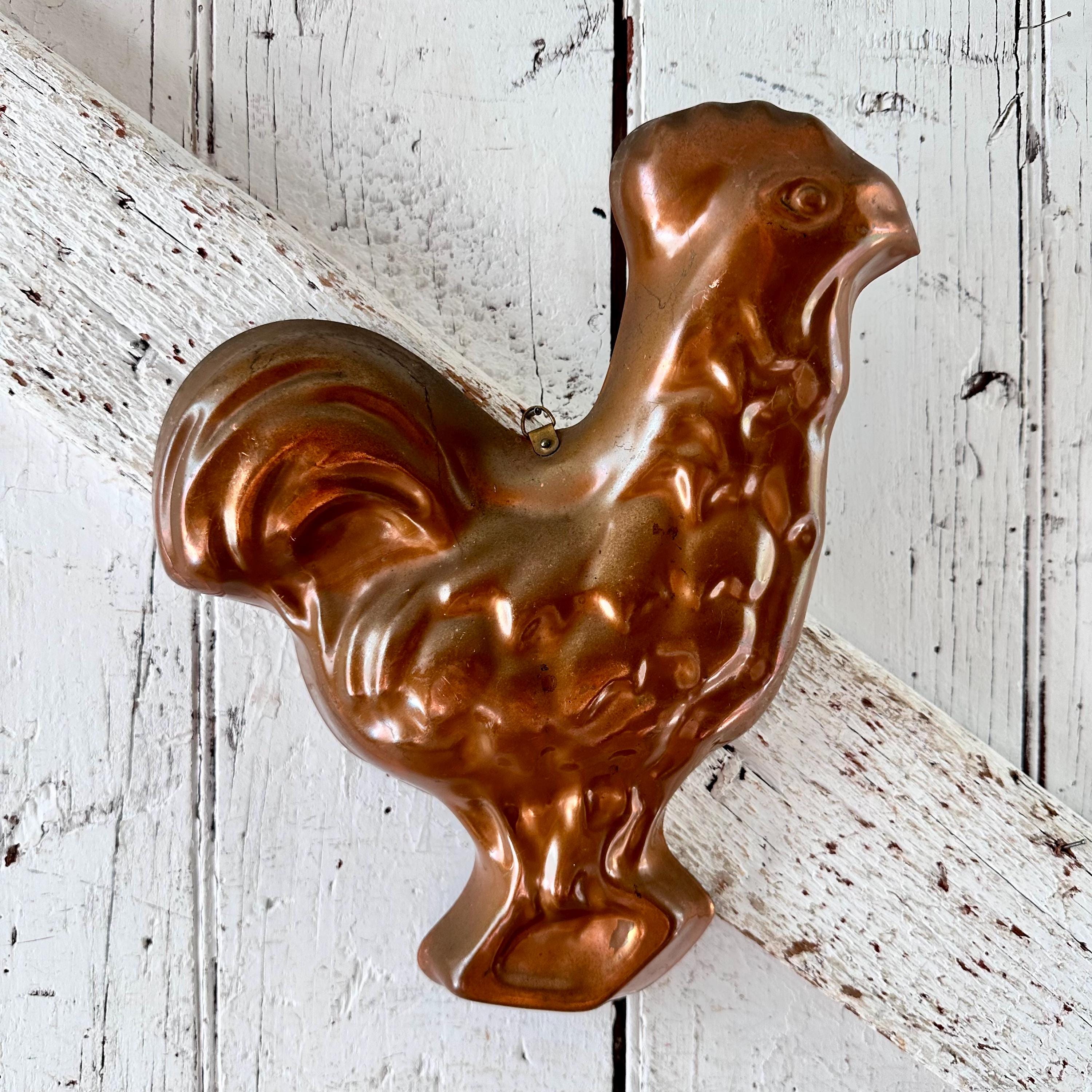 Rooster Mold Copper Tin Lined Vintage Mold - Etsy