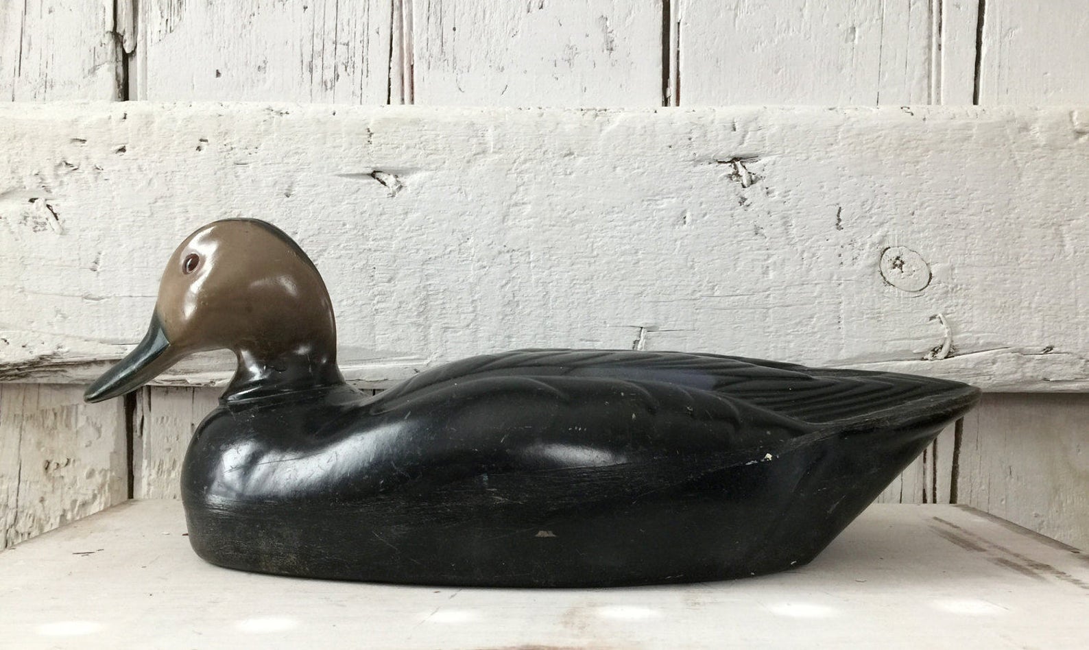 Duck Decoy Plastic Mallard Drake Decoy Made by Herters Inc Etsy