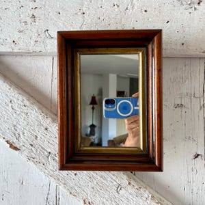 Antique Mirror Eastlake Victorian Wood Frame 8.5 x 6.5 mirror