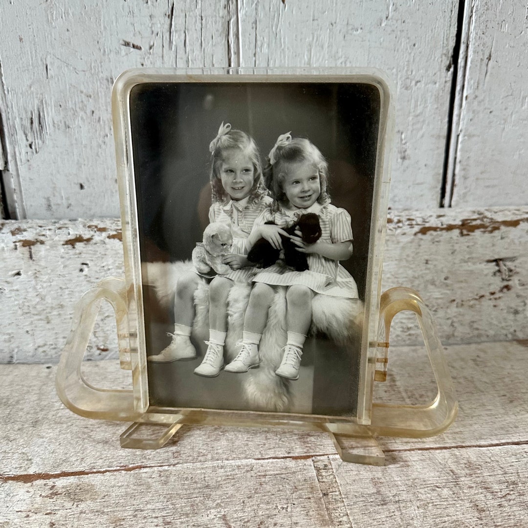 Art Deco Frame Lucite Picture Frame Small Size Vintage Frame - Etsy