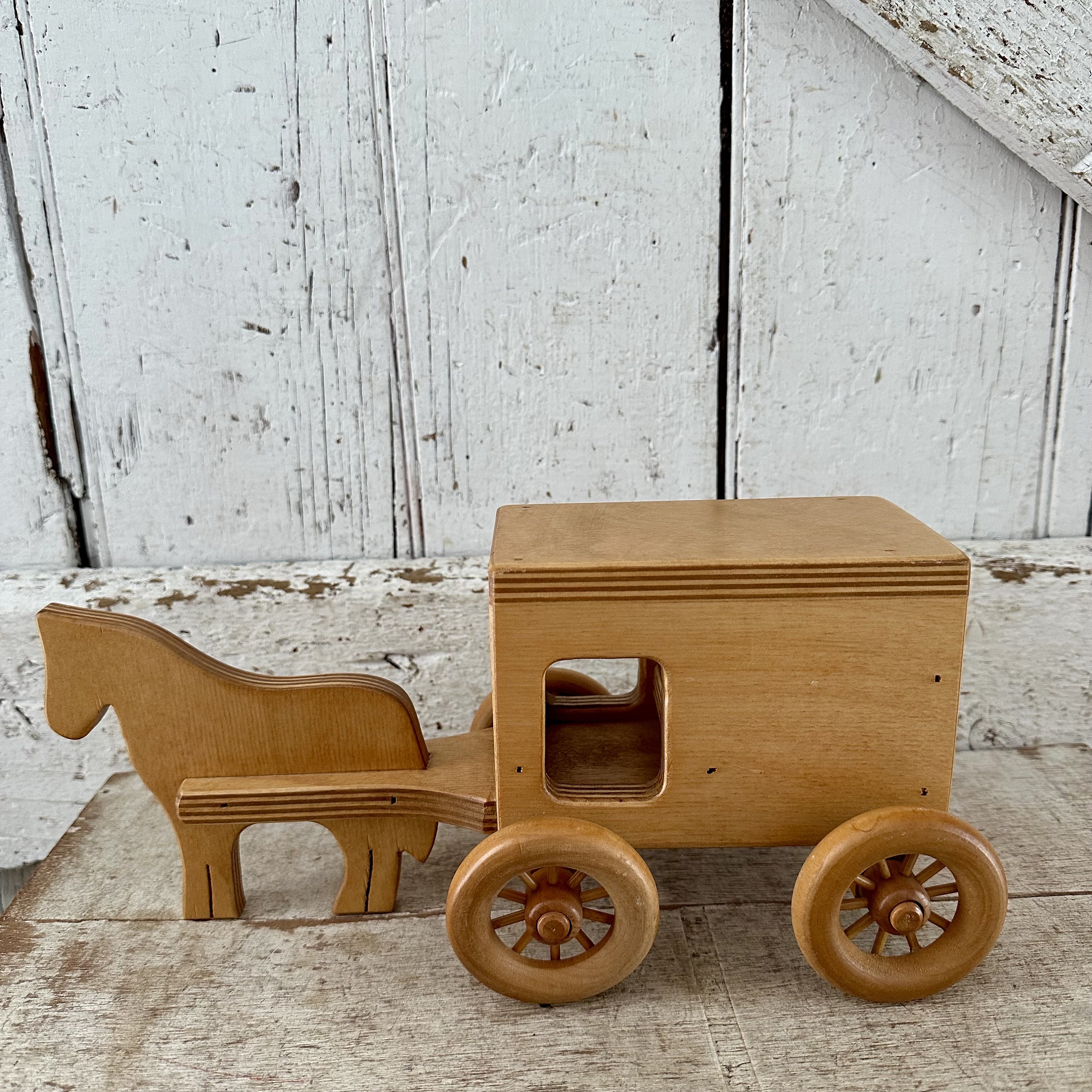 Horse and buggy toy top