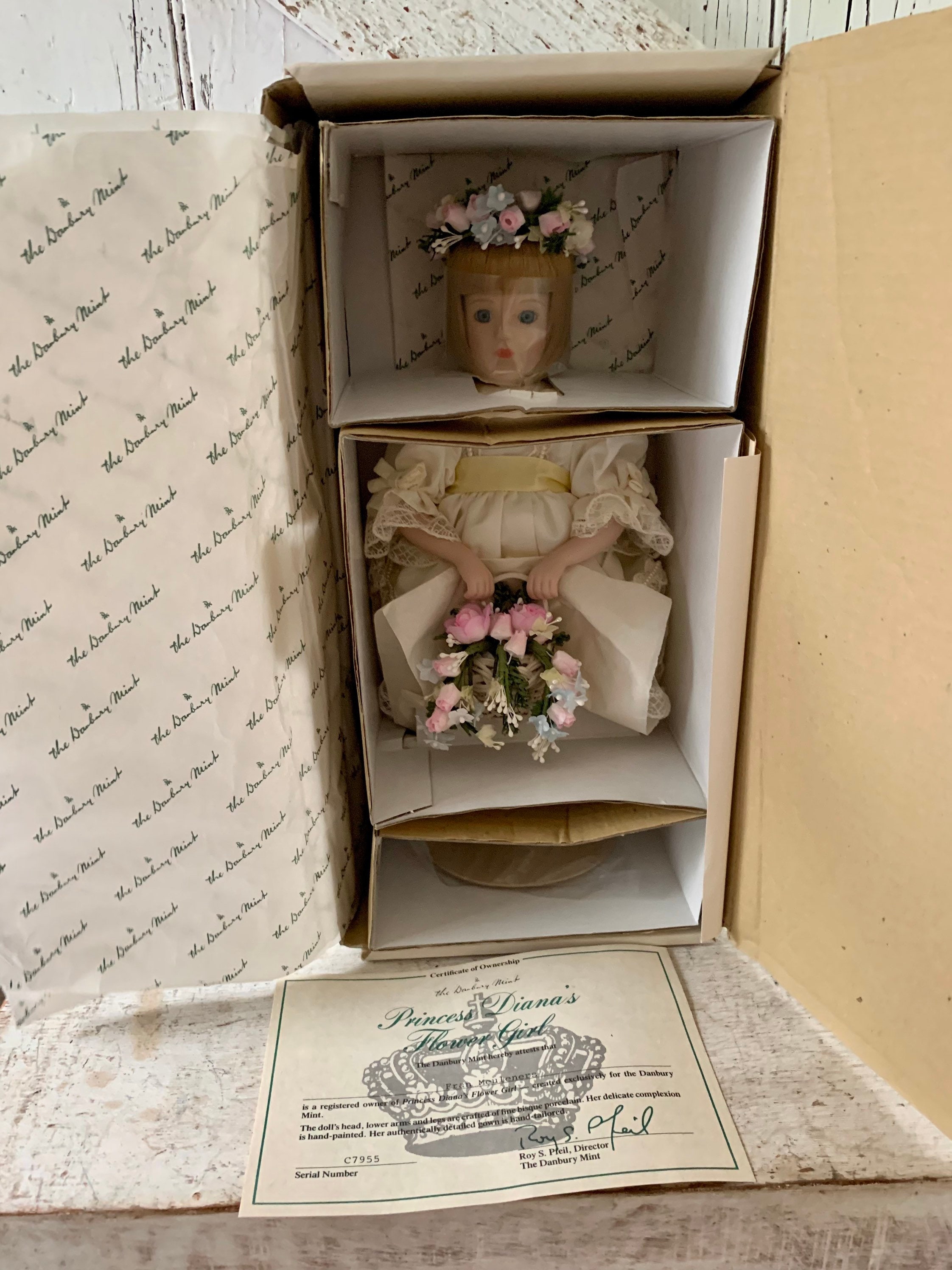 Princess Diana’s Flower Girl Danbury Mint Bisque Porcelain Collectable ...