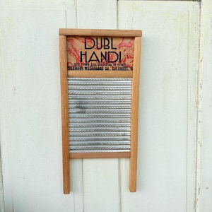Small Wash Board National Washboard The Zing King antique wood and tin primitive