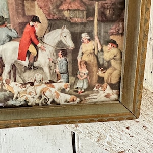 Fox Hunt Print in Gold Wood Frame Vintage Framed English Fox Hunt - Etsy