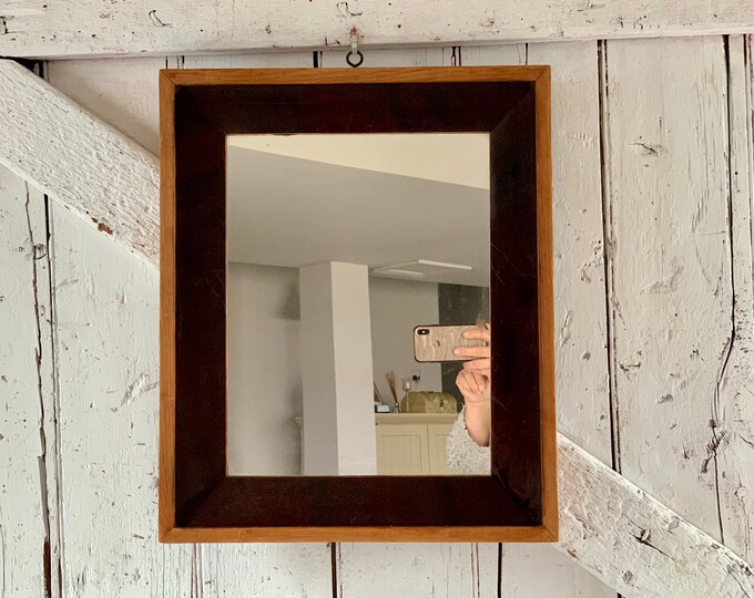 Antique Wooden Mirror Vintage Wood Mirror 18 X 15 Inches Etsy